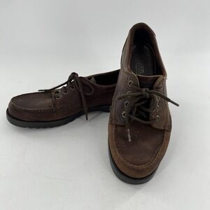 Eastland Moc‎ Toe Oxford Lace Up Brown 9 D Lug Sole Mens Casual Shoes Maine, USA